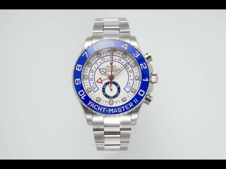 KF Factory Swiss 7750 Rolex Yacht-Master II 904L Stainless Steel Watch 44mm 